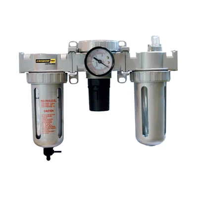 Gambar Krisbow Filter Regulator Lubricator 1/4 Metal Bowl Crfrlb02