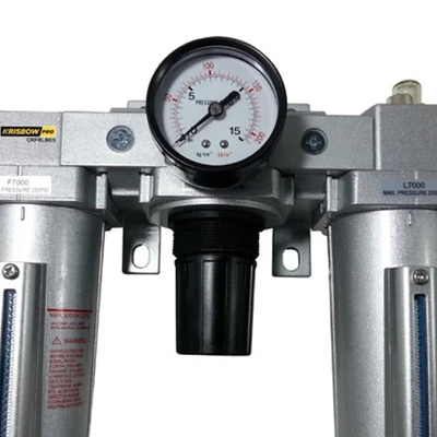 Gambar Krisbow Filter Regulator Lubricator 1/2 Metal Bowl Crfrlb05