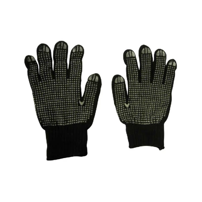 Gambar Krisbow Sarung Tangan Pengaman Katun PVC 12 Pasang - Hitam