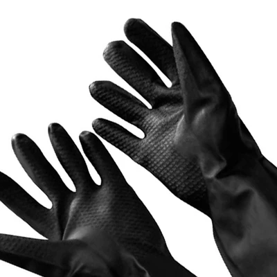 Gambar Krisbow Sarung Tangan Pengaman Latex Industrial - Hitam