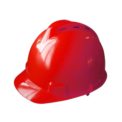 Gambar Krisbow Brim Vented Helm Keselamatan Kerja Hdpe - Merah
