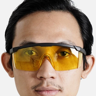 Gambar Krisbow Kacamata Pengaman Gagang Fleksibel Lensa Kuning