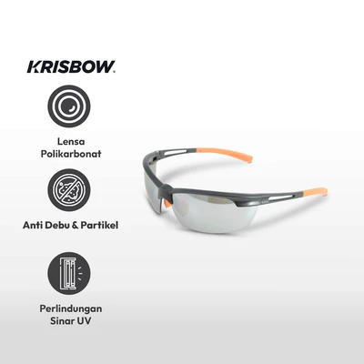 Gambar Krisbow Kacamata Pengaman Dengan Nosepad - Silver