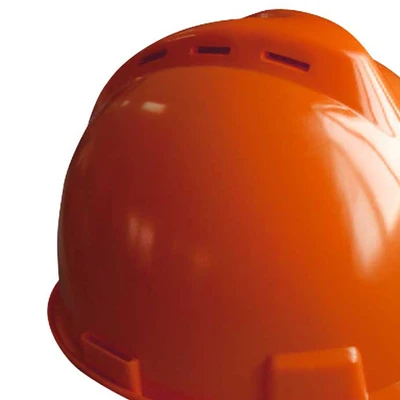 Gambar Krisbow Brim Vented Helm Keselamatan Kerja Hdpe - Oranye
