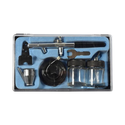 Gambar Krisbow Alat Lukis Air Brush Kit Multifungsi Hs-28 - Silver/Hitam