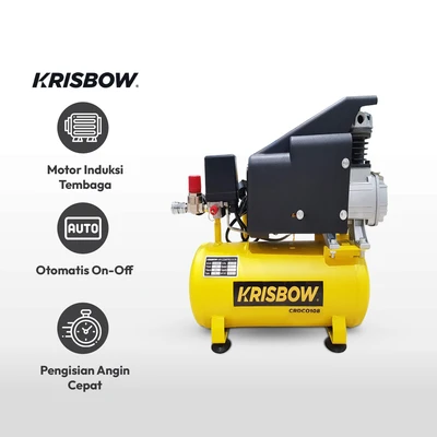 Gambar Krisbow Kompresor Angin 1Hp 8L 8Bar 1Ph Crdc0108