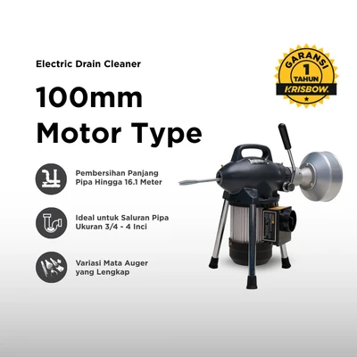 Gambar Krisbow Motor Alat Pembersih Pipa 10 cm - Abu-abu