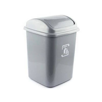 Gambar Krisbow Tempat Sampah Tutup Swing plastik HDPE 20 Liter - Abu-Abu