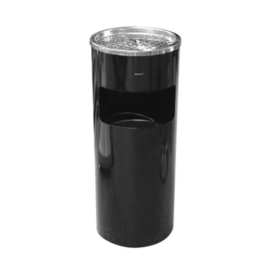 Gambar Krisbow Tempat Sampah Asbak Stainless Steel Round 25x25x61.5 cm - Hitam