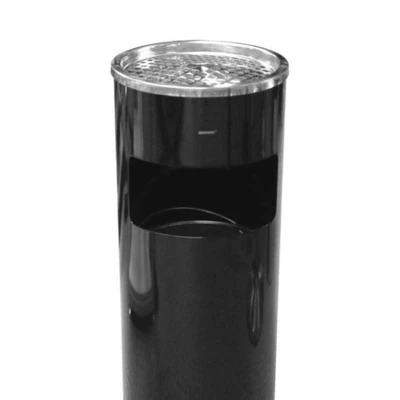 Gambar Krisbow Tempat Sampah Asbak Stainless Steel Round 25x25x61.5 cm - Hitam