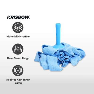 Gambar Krisbow Kepala Alat Pel Microfiber - Biru