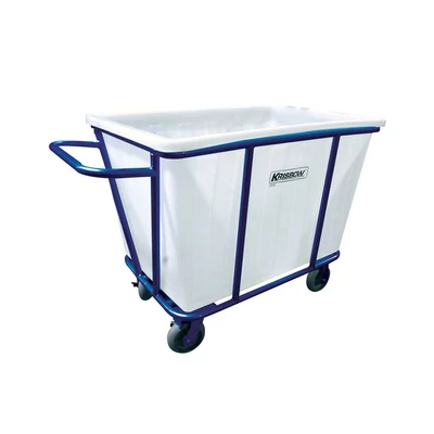 Gambar Krisbow Troli Laundry Hotel Dengan Handle 140x77x81 cm - Biru/Putih