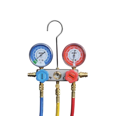Gambar Krisbow Set Testing Manifold Untuk Tabung Freon R134A 90 cm Ersr134