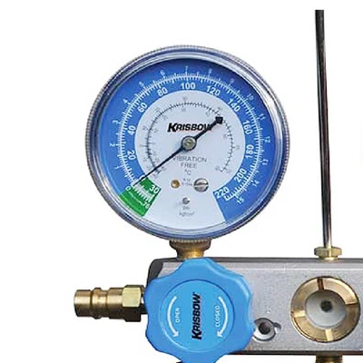Gambar Krisbow Set Testing Manifold Untuk Tabung Freon R134A 90 cm Ersr134