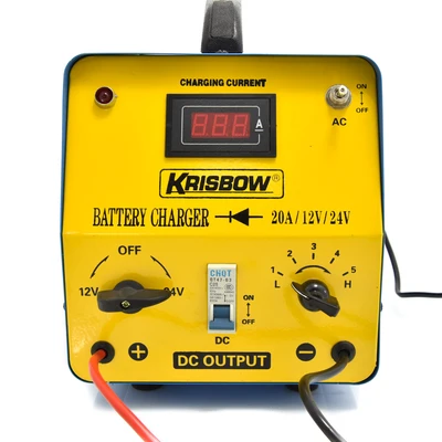 Gambar Krisbow Charger Aki Mobil 12V/24V Erbc20