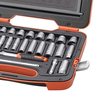 Gambar Tactix Set Kunci Sok SQ3/8 Inch 6-24 mm 33 Pcs