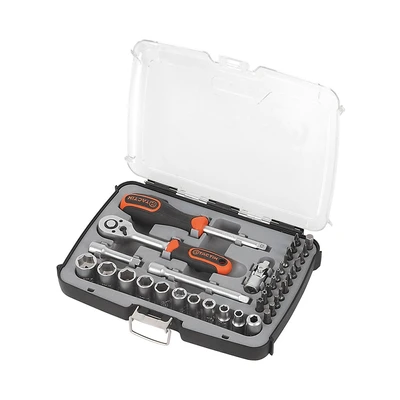 Gambar Tactix Set Kunci Sok SQ1/4 Inch 5.5-14 mm 37 Pcs