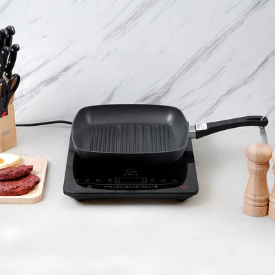 Gambar Scanpan Classic Wajan Panggang Aluminium 27 cm - Hitam