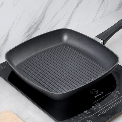 Gambar Scanpan Classic Wajan Panggang Aluminium 27 cm - Hitam