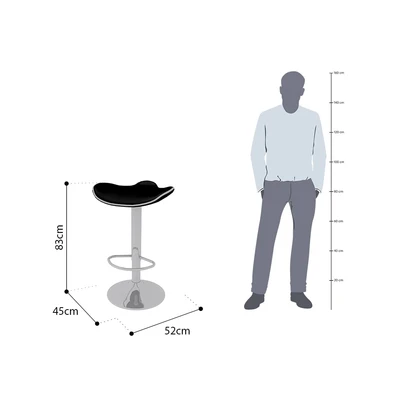 Gambar Informa Kentucky Bangku Bar - Hitam