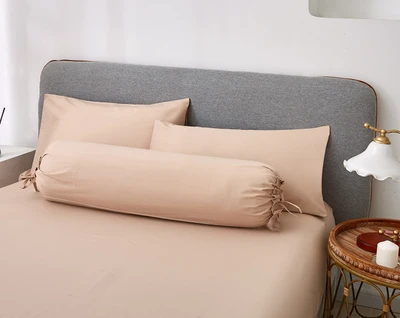 Gambar Linotela 200x200 cm Seprai Super King Katun Fitted - Cokelat Muda