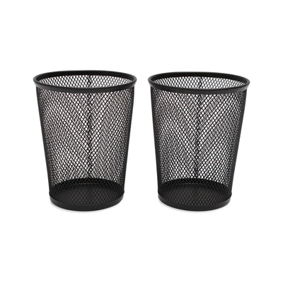 Gambar Tempat Alat Tulis Meja Round Set 2 pcs - Hitam