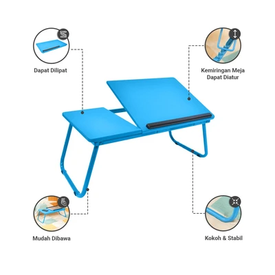 Gambar Informa Oxy Meja Laptop Lipat Anak - Biru