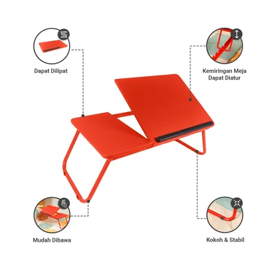 Gambar Informa Oxy Meja Laptop Lipat Anak - Merah