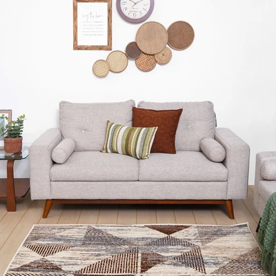 Gambar Nordia Kenora Sofa Fabric 2 Seater - Cokelat Sand