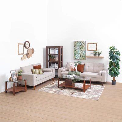 Gambar Nordia Kenora Sofa Fabric 2 Seater - Cokelat Sand