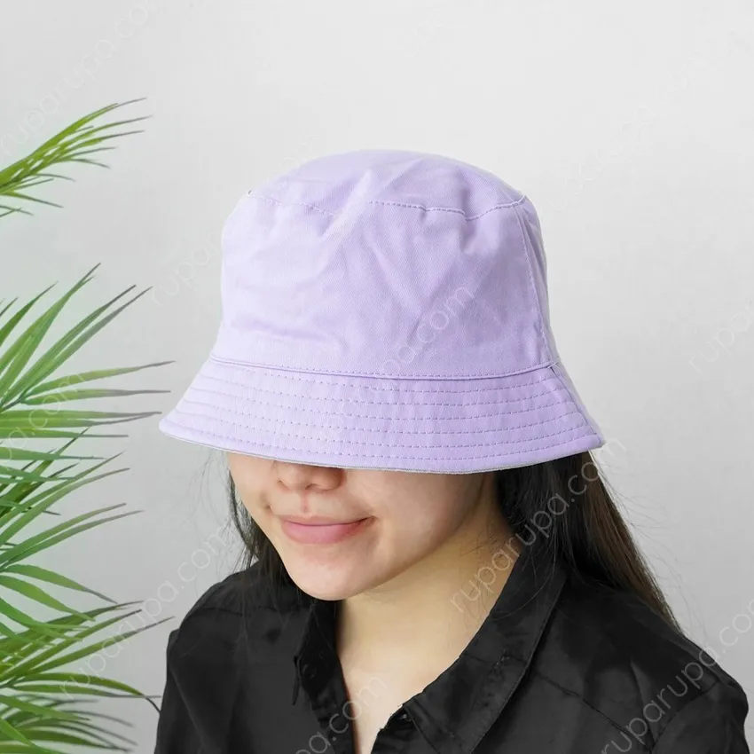 Jual Ataru Topi Bucket Reversible Ungu Abu Abu Terbaru Ruparupa