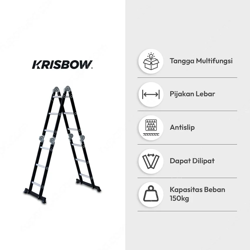 Krisbow Tangga Lipat Aluminium Steel