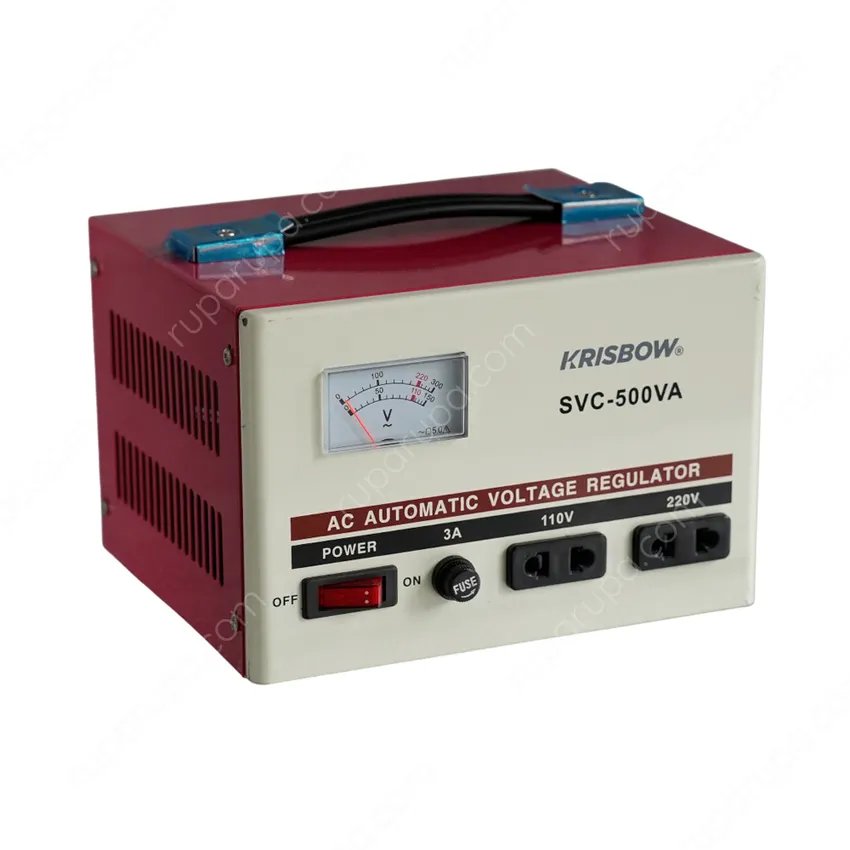 Jual Krisbow Analog Stabilizer Svc-0.5Kva - Merah Terbaru | Ruparupa
