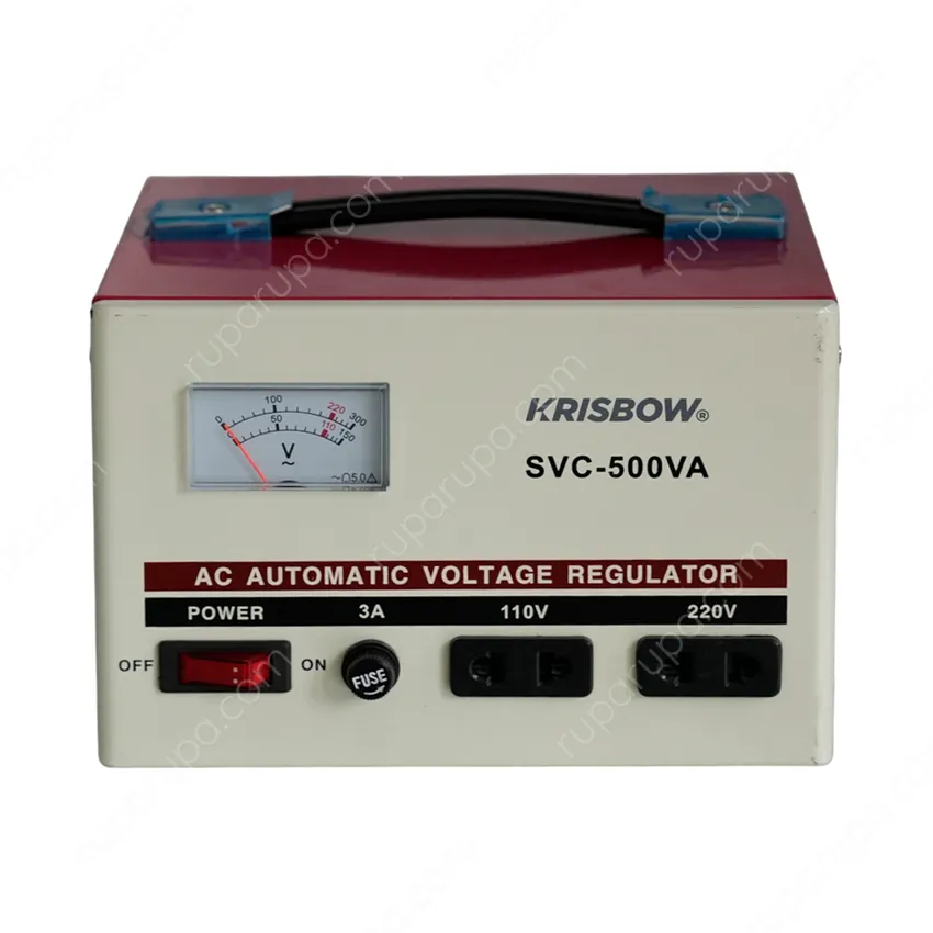 Jual Krisbow Analog Stabilizer Svc-0.5Kva - Merah Terbaru | Ruparupa