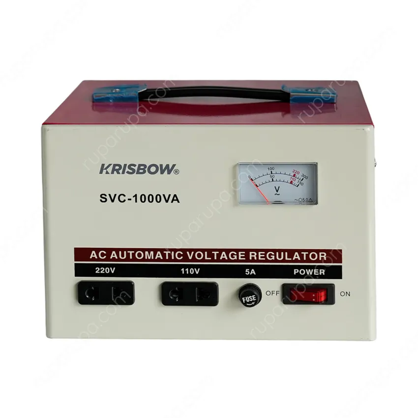 Krisbow SVC-2000VA 自動電圧調整器 Jual Krisbow Analog Stabilizer Svc-1Kva - Merah Terbaru | Ruparupa