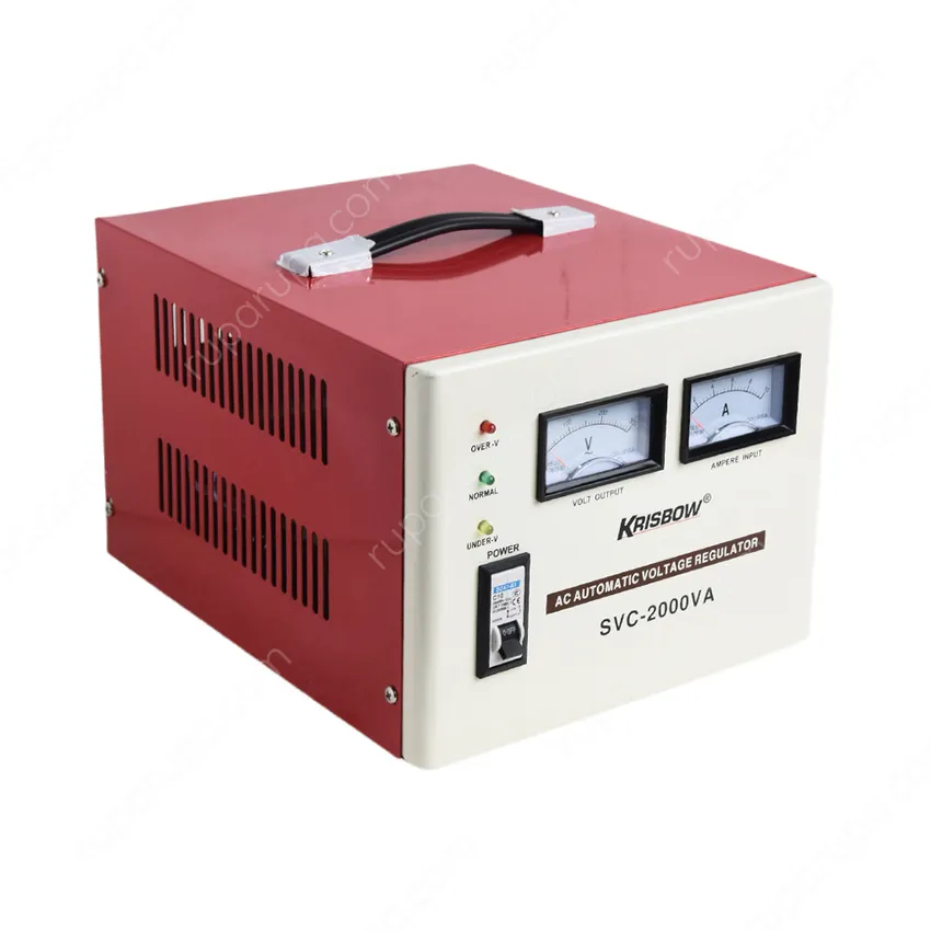 Jual Krisbow Analog Stabilizer Svc-2Kva - Merah Terbaru | Ruparupa