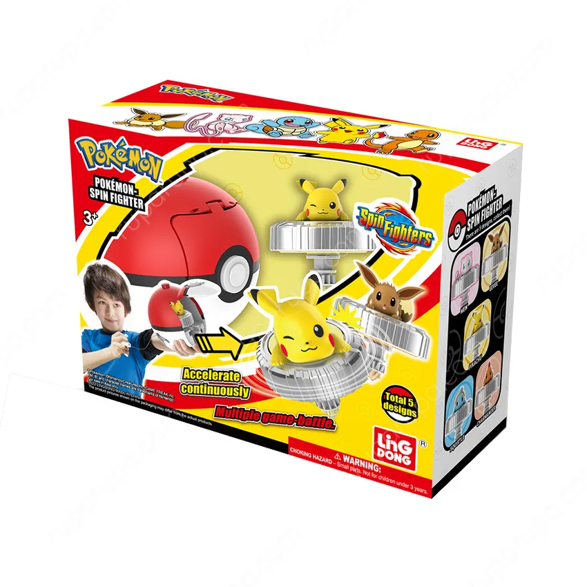 Jual Emco Ling Dong Pokemon Spin Fighter Pikachu Mix Terbaru