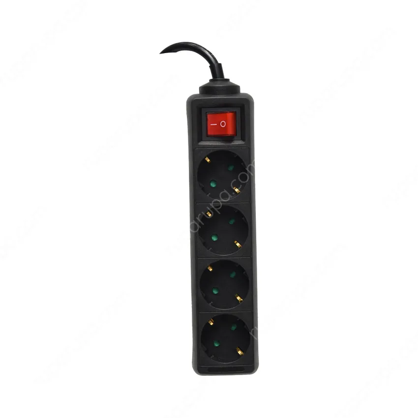 Krisbow Stop Kontak 4 Socket Hitam