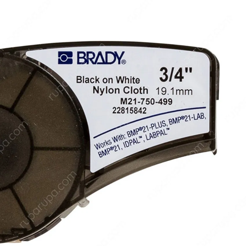 BMP21 Black on White 3/8 in. High-Performance Polyester Labels M21-375-488  - The Home Depot 白地に黒ナイロン布 3/4 0.75 インチラベルテーププリンタ用品 M210 M211 BMP21 PLUS BMP21 LAB