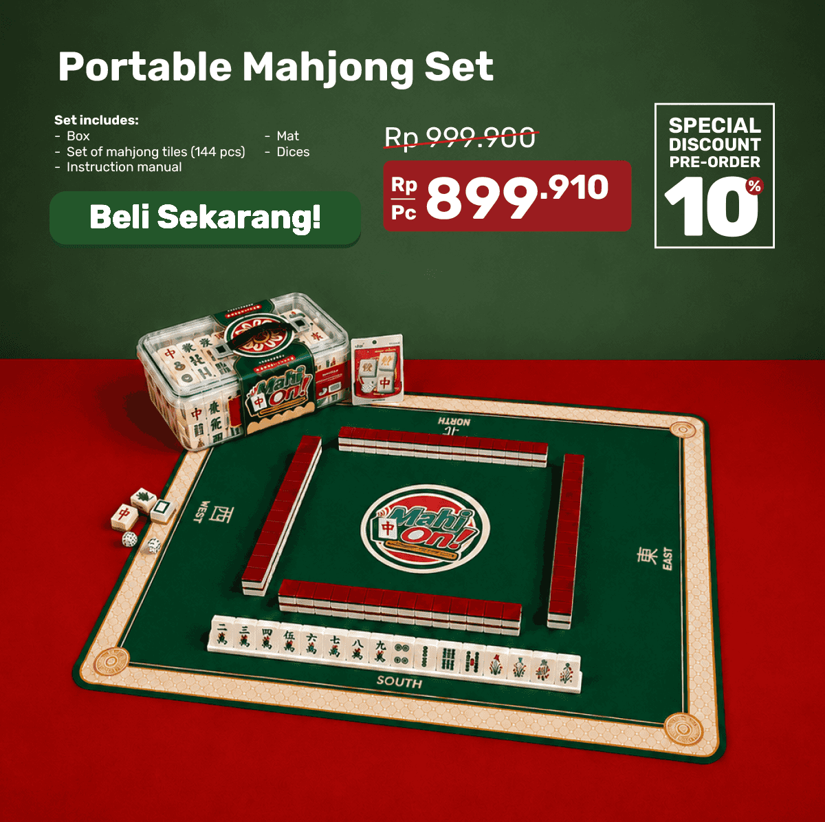 Portable Mahjong Set