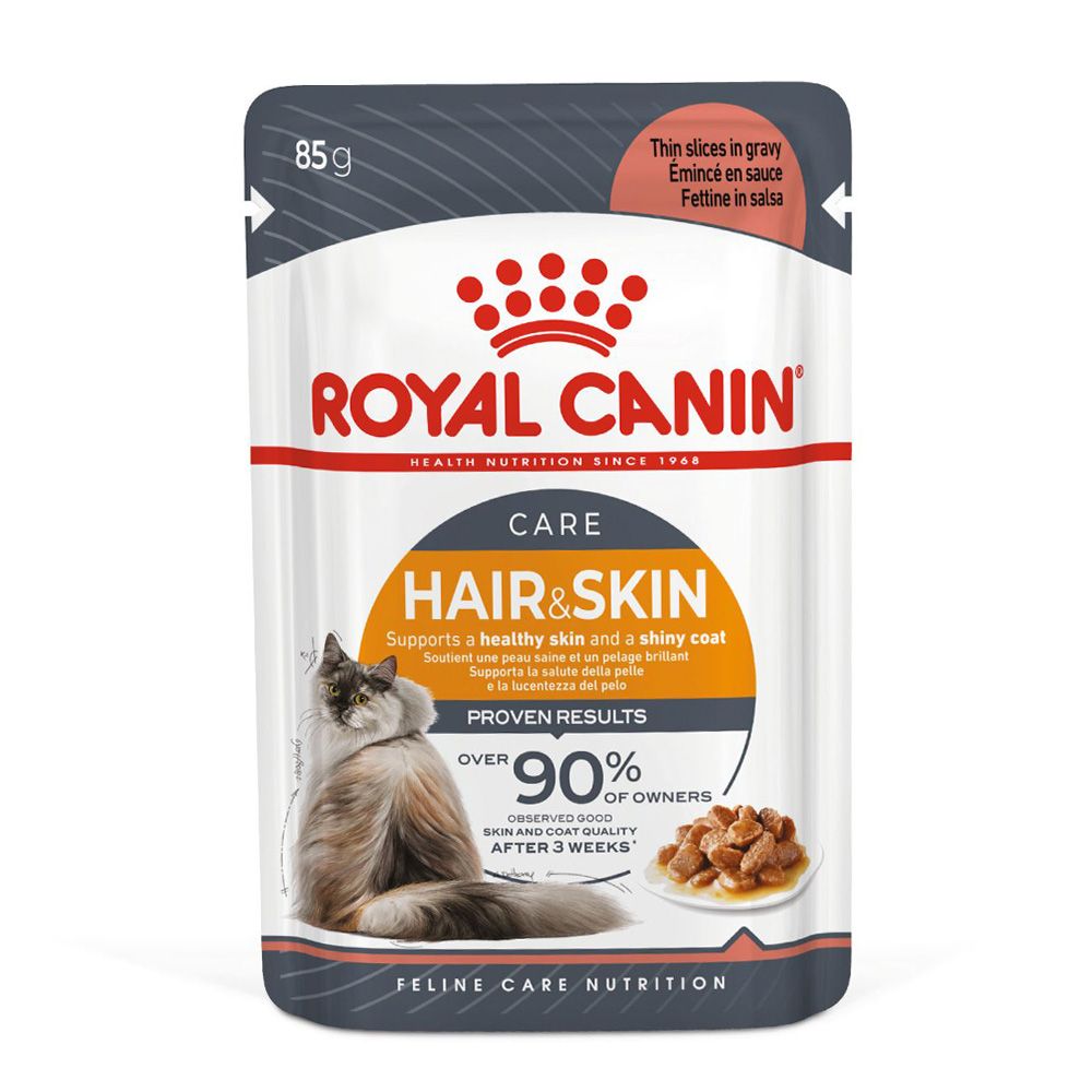 Royal Canin 85 Gr Makanan Kucing Basah Adult Hair & Skin Care Gravy - Mix