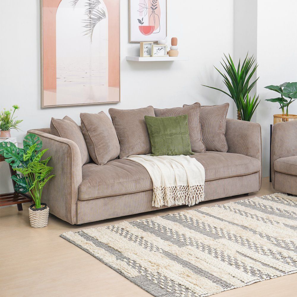 Nordia Clayton Sofa Fabric 3 Seater - Beige