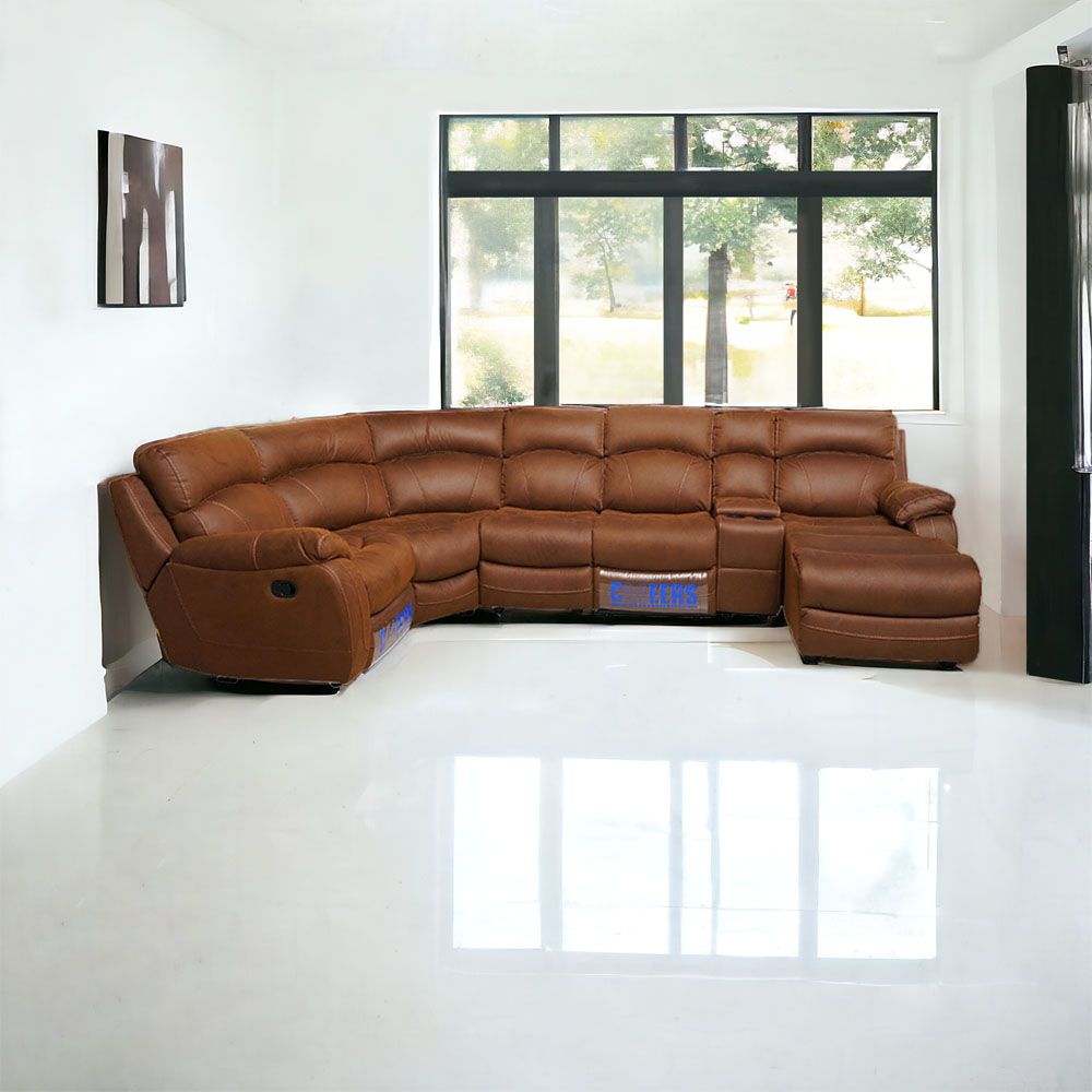 Cheers Mc Leod Sofa Sectional Recliner Fabric - Cokelat