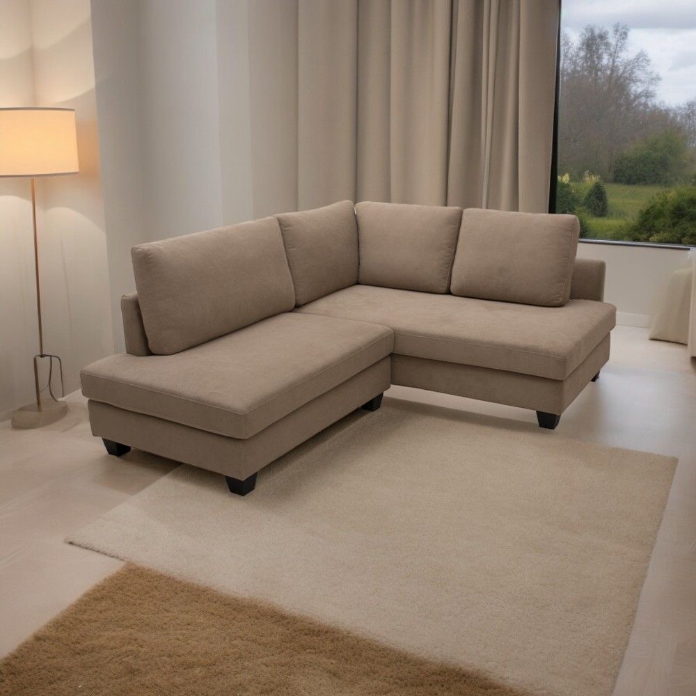 Informa Bryn Sofa L Sectional Fabric - Cokelat