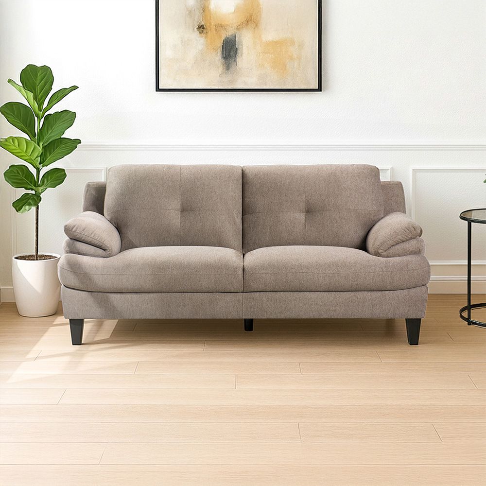 Informa Jackson Sofa Fabric 3 Seater - Cokelat Muda