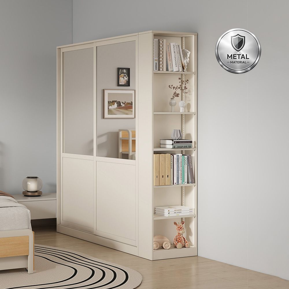Informa Lena Lemari Pakaian 2 Pintu Dengan Rak 170x50x200 cm - Krem