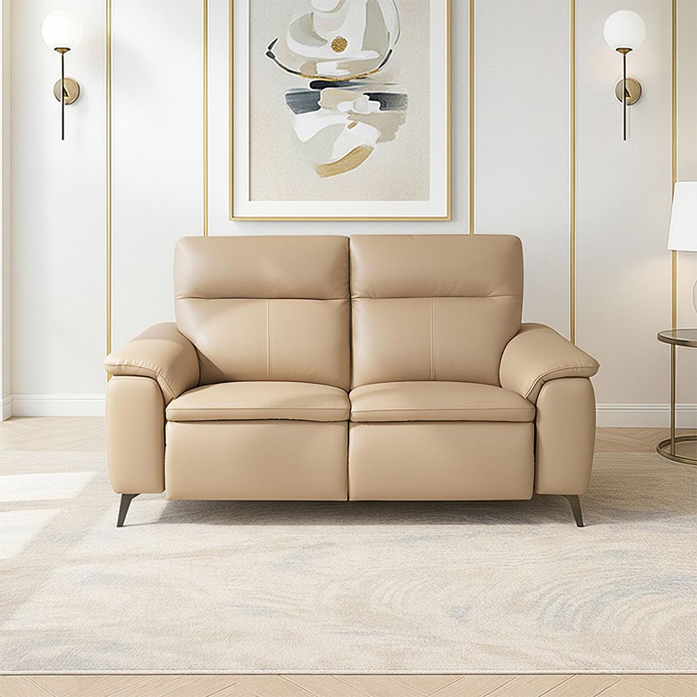 Ferrara Basel Sofa Recliner Kulit 2 Seater - Krem Nude