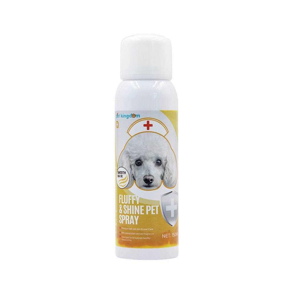 Pet Kingdom Cairan Perawatan Bulu Hewan Fluffy & Shiny Spray 150 ml