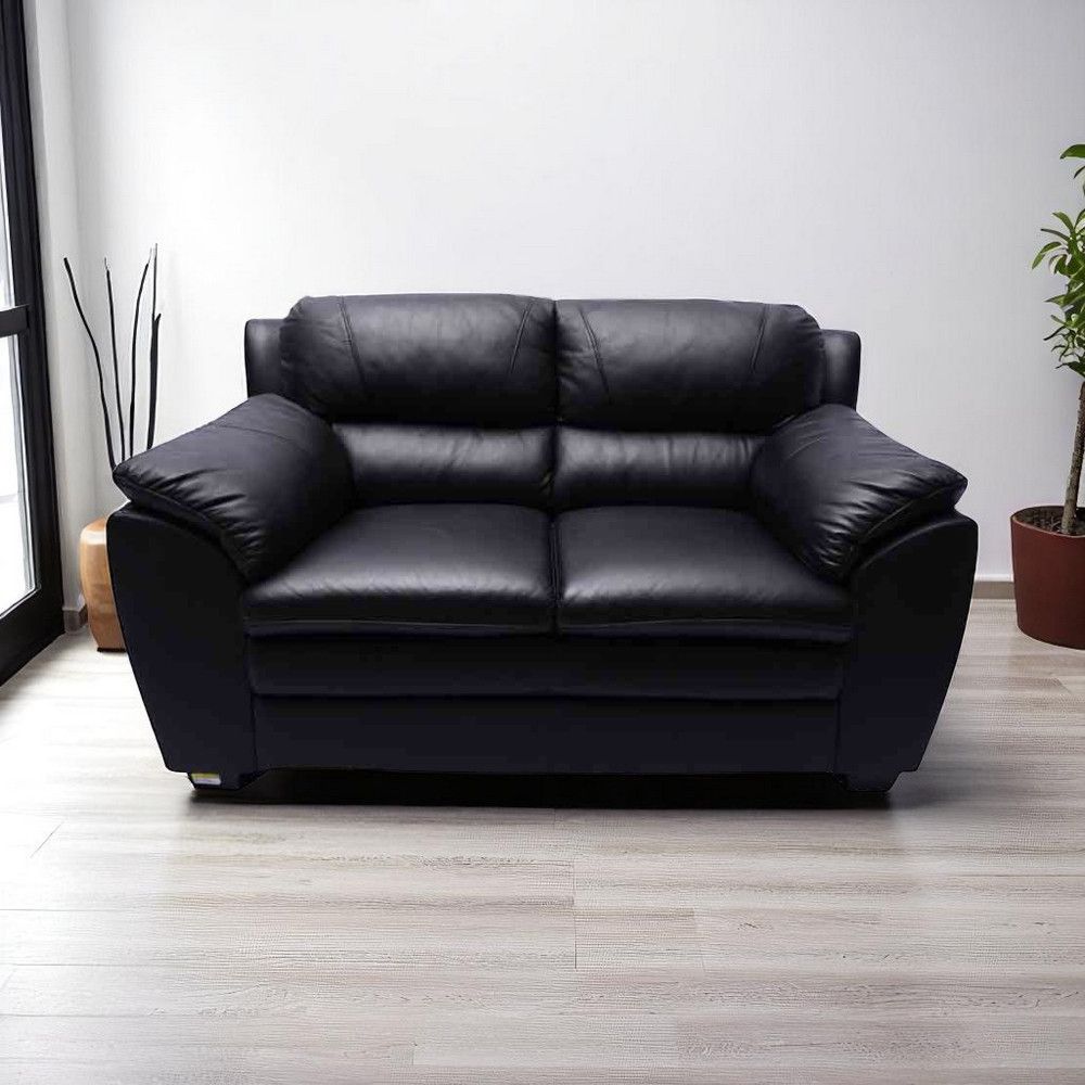 Informa Ziva Sofa Kulit 2 Seater - Hitam