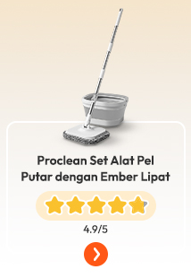 Proclean Set Alat Pel Putar dengan Ember Lipat